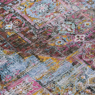 Piper Looms Chantille Global ACN2139 Pink Machine Washable Area Rug Swatch Image