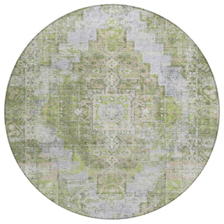 Piper Looms Chantille Global ACN2140 Aloe Machine Washable Area Rug Round Main Image