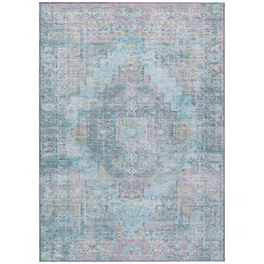 Piper Looms Chantille Global ACN2140 Blue Machine Washable Area Rug main image