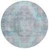 Piper Looms Chantille Global ACN2140 Blue Machine Washable Area Rug Round Main Image