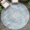 Piper Looms Chantille Global ACN2140 Blue Machine Washable Area Rug Round Outdoor Lifestyle Image Feature