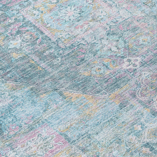 Piper Looms Chantille Global ACN2140 Blue Machine Washable Area Rug Swatch Image