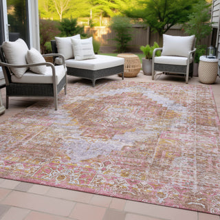 Piper Looms Chantille Global ACN2140 Blush Machine Washable Area Rug Outdoor Lifestyle Image Feature