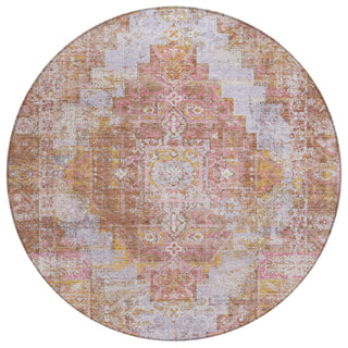 Piper Looms Chantille Global ACN2140 Blush Machine Washable Area Rug Round Main Image