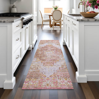 Piper Looms Chantille Global ACN2140 Blush Machine Washable Area Rug Runner Lifestyle Image Feature