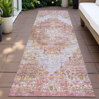 Piper Looms Chantille Global ACN2140 Blush Machine Washable Area Rug Runner Outdoor Lifestyle Image Feature
