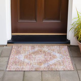 Piper Looms Chantille Global ACN2140 Blush Machine Washable Area Rug Scatter Outdoor Lifestyle Image Feature