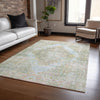 Piper Looms Chantille Global ACN2140 Green Machine Washable Area Rug Lifestyle Image Feature