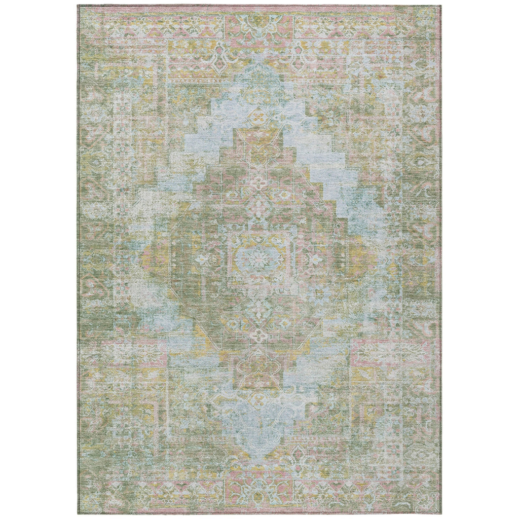 Piper Looms Chantille Global ACN2140 Green Machine Washable Area Rug main image