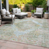 Piper Looms Chantille Global ACN2140 Green Machine Washable Area Rug Outdoor Lifestyle Image Feature