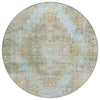 Piper Looms Chantille Global ACN2140 Green Machine Washable Area Rug Round Main Image