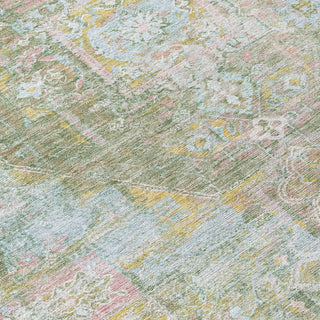 Piper Looms Chantille Global ACN2140 Green Machine Washable Area Rug Swatch Image