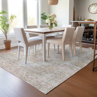 Piper Looms Chantille Global ACN2140 Taupe Machine Washable Area Rug Lifestyle Image Feature