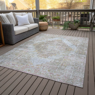 Piper Looms Chantille Global ACN2140 Taupe Machine Washable Area Rug Outdoor Lifestyle Image Feature
