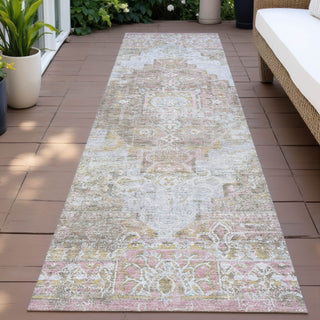 Piper Looms Chantille Global ACN2140 Taupe Machine Washable Area Rug Runner Outdoor Lifestyle Image Feature