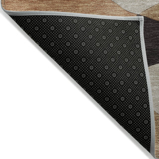 Piper Looms Chantille Abstract ACN2141 Chocolate Machine Washable Area Rug Backing Image