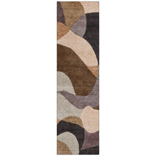 Piper Looms Chantille Abstract ACN2141 Chocolate Machine Washable Area Rug Runner Main Image