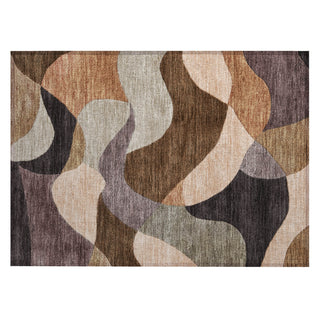 Piper Looms Chantille Abstract ACN2141 Chocolate Machine Washable Area Rug Scatter Main Image