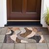 Piper Looms Chantille Abstract ACN2141 Chocolate Machine Washable Area Rug Scatter Outdoor Lifestyle Image Feature