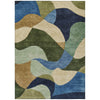 Piper Looms Chantille Abstract ACN2141 Green Machine Washable Area Rug main image
