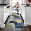 Piper Looms Chantille Abstract ACN2141 Green Machine Washable Area Rug Runner Lifestyle Image Feature