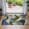 Piper Looms Chantille Abstract ACN2141 Green Machine Washable Area Rug Scatter Lifestyle Image Feature