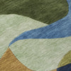 Piper Looms Chantille Abstract ACN2141 Green Machine Washable Area Rug Swatch Image