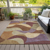 Piper Looms Chantille Abstract ACN2141 Paprika Machine Washable Area Rug Outdoor Lifestyle Image Feature