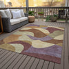 Piper Looms Chantille Abstract ACN2141 Paprika Machine Washable Area Rug Outdoor Lifestyle Image Feature