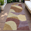 Piper Looms Chantille Abstract ACN2141 Paprika Machine Washable Area Rug Runner Outdoor Lifestyle Image Feature