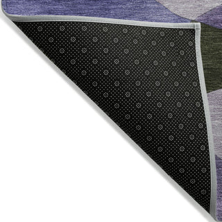 Piper Looms Chantille Abstract ACN2141 Purple Machine Washable Area Rug Backing Image