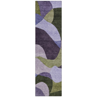 Piper Looms Chantille Abstract ACN2141 Purple Machine Washable Area Rug Runner Main Image
