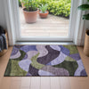 Piper Looms Chantille Abstract ACN2141 Purple Machine Washable Area Rug Scatter Lifestyle Image Feature
