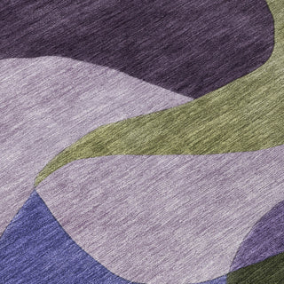 Piper Looms Chantille Abstract ACN2141 Purple Machine Washable Area Rug Swatch Image