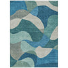 Piper Looms Chantille Abstract ACN2141 Teal Machine Washable Area Rug main image
