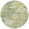 Piper Looms Chantille Abstract ACN2142 Aloe Machine Washable Area Rug Round Main Image