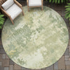 Piper Looms Chantille Abstract ACN2142 Aloe Machine Washable Area Rug Round Outdoor Lifestyle Image Feature