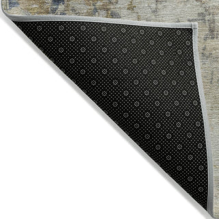 Piper Looms Chantille Abstract ACN2142 Blue Machine Washable Area Rug Backing Image