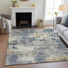 Piper Looms Chantille Abstract ACN2142 Blue Machine Washable Area Rug Lifestyle Image Feature