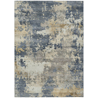 Piper Looms Chantille Abstract ACN2142 Blue Machine Washable Area Rug main image