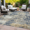 Piper Looms Chantille Abstract ACN2142 Blue Machine Washable Area Rug Outdoor Lifestyle Image Feature