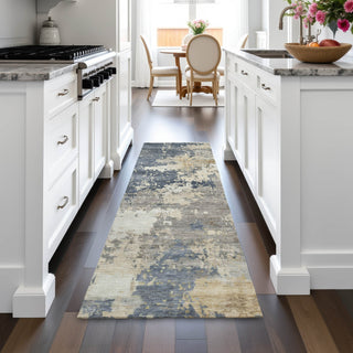 Piper Looms Chantille Abstract ACN2142 Blue Machine Washable Area Rug Runner Lifestyle Image Feature