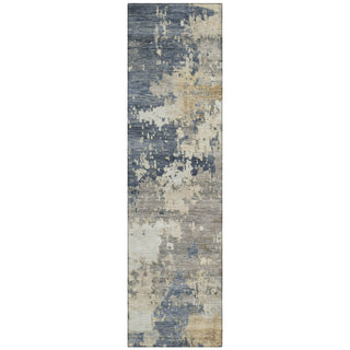 Piper Looms Chantille Abstract ACN2142 Blue Machine Washable Area Rug Runner Main Image