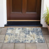 Piper Looms Chantille Abstract ACN2142 Blue Machine Washable Area Rug Scatter Outdoor Lifestyle Image Feature