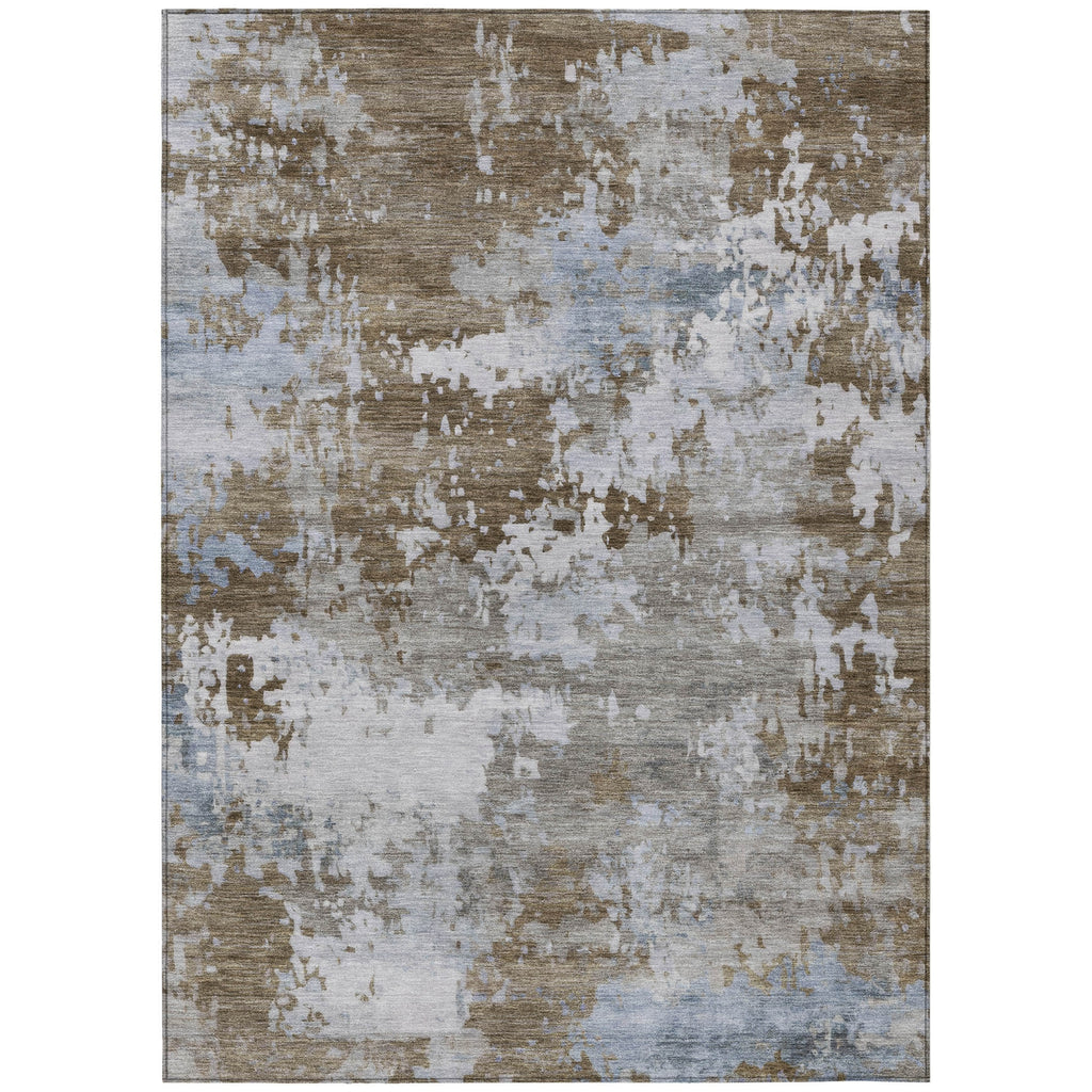 Piper Looms Chantille Abstract ACN2142 Chocolate Machine Washable Area Rug main image