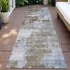 Piper Looms Chantille Abstract ACN2142 Chocolate Machine Washable Area Rug Runner Outdoor Lifestyle Image Feature