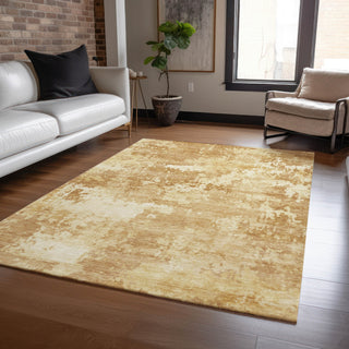 Piper Looms Chantille Abstract ACN2142 Copper Machine Washable Area Rug Lifestyle Image Feature