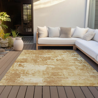 Piper Looms Chantille Abstract ACN2142 Copper Machine Washable Area Rug Outdoor Lifestyle Image Feature