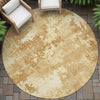Piper Looms Chantille Abstract ACN2142 Copper Machine Washable Area Rug Round Outdoor Lifestyle Image Feature