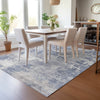 Piper Looms Chantille Abstract ACN2142 Denim Machine Washable Area Rug Lifestyle Image Feature